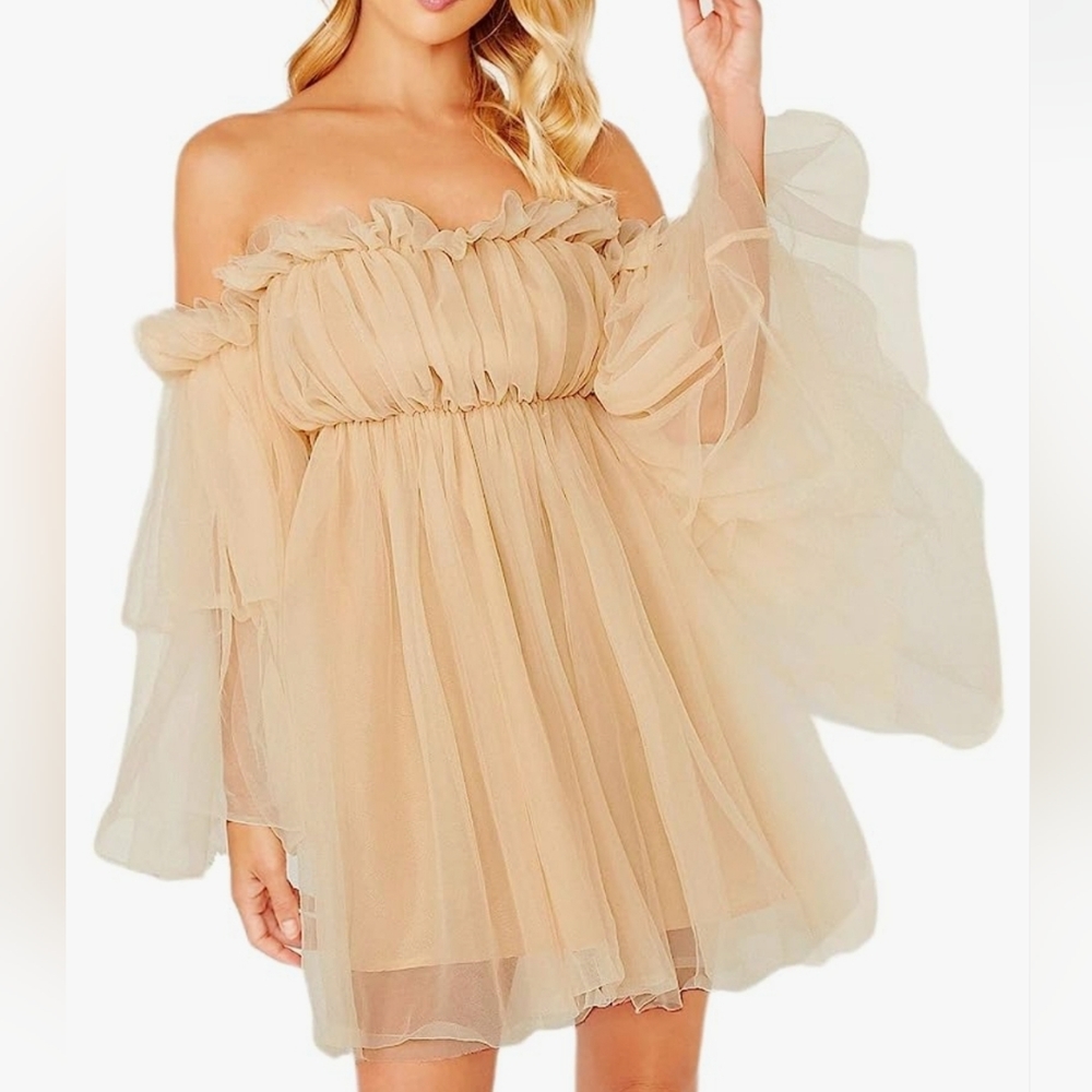 Flowy Romantic Off-shoulder Dress